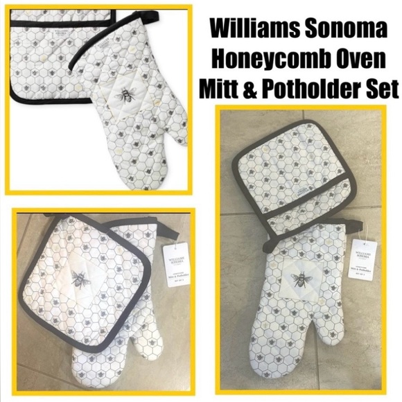 Williams Sonoma Honeycomb Oven Mitt & Potholder Set - Picture 2 of 10